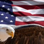 Leben USA - Nationalhymne der USA – Titlebild - USA Flagge mit Adler